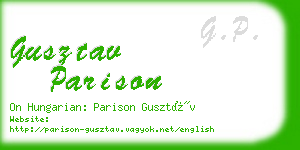 gusztav parison business card